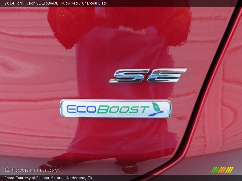 Ruby Red / Charcoal Black 2014 Ford Fusion SE EcoBoost