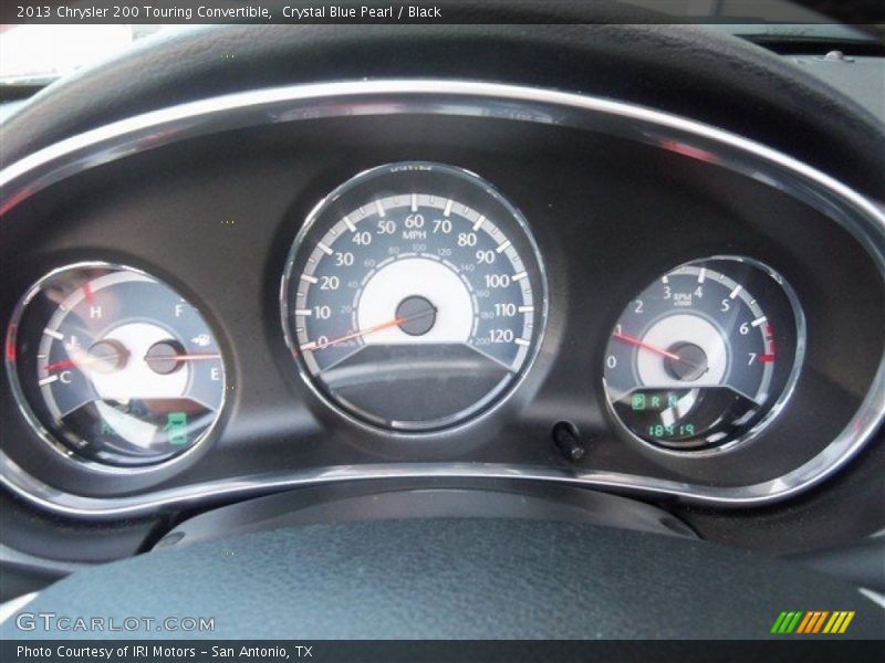 Crystal Blue Pearl / Black 2013 Chrysler 200 Touring Convertible