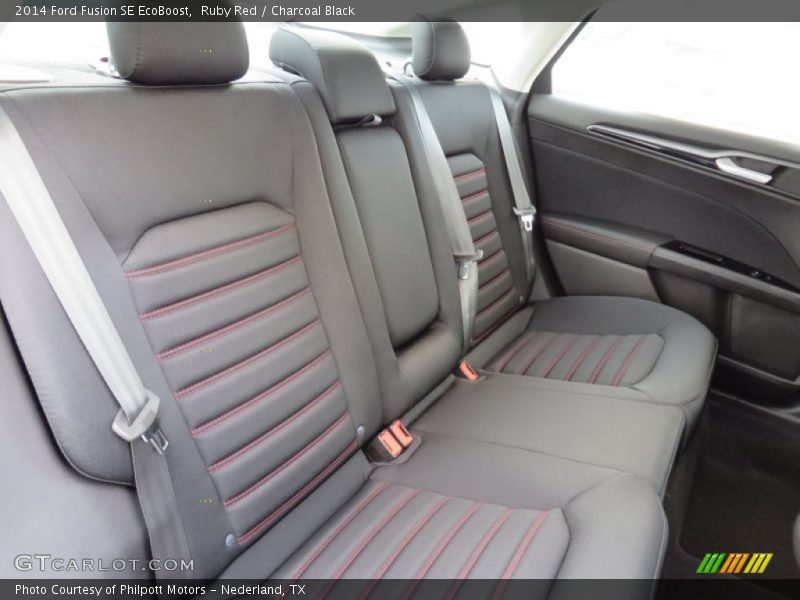 Ruby Red / Charcoal Black 2014 Ford Fusion SE EcoBoost
