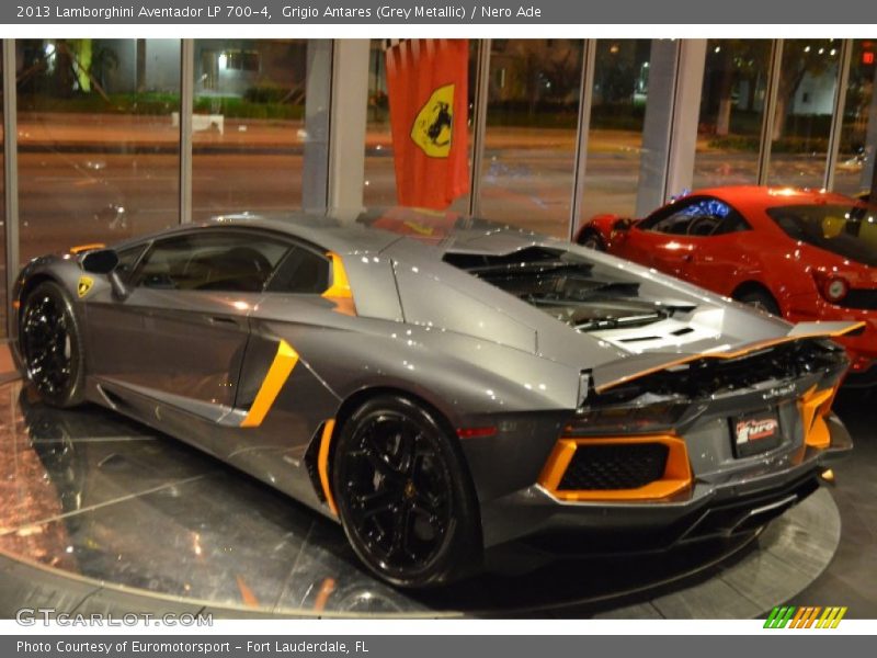 Grigio Antares (Grey Metallic) / Nero Ade 2013 Lamborghini Aventador LP 700-4