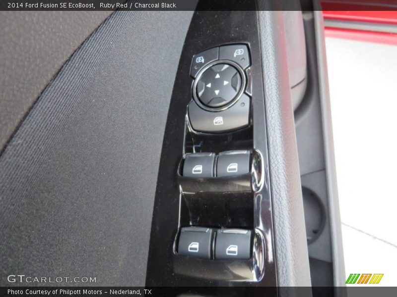 Ruby Red / Charcoal Black 2014 Ford Fusion SE EcoBoost
