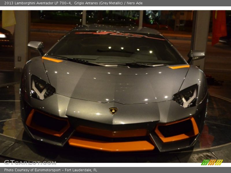 Grigio Antares (Grey Metallic) / Nero Ade 2013 Lamborghini Aventador LP 700-4