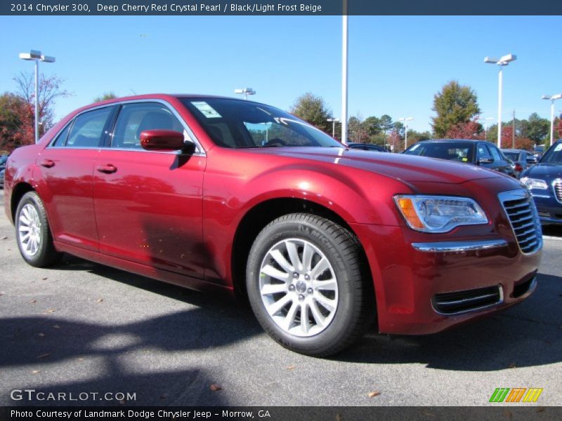 Deep Cherry Red Crystal Pearl / Black/Light Frost Beige 2014 Chrysler 300