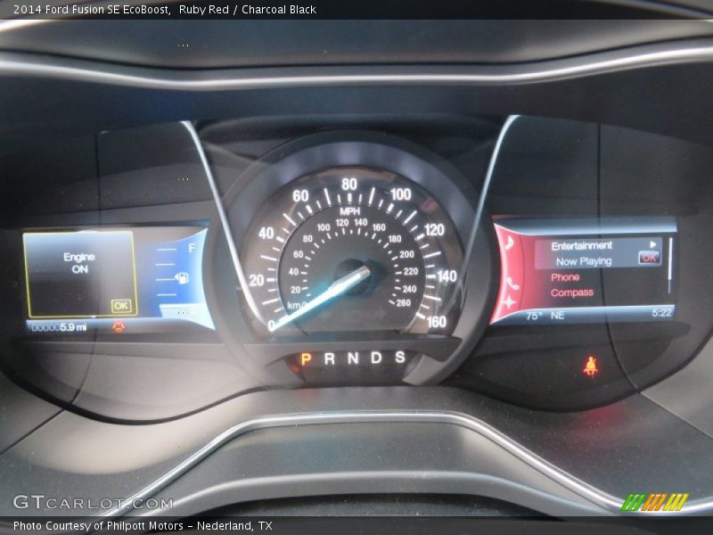 Ruby Red / Charcoal Black 2014 Ford Fusion SE EcoBoost