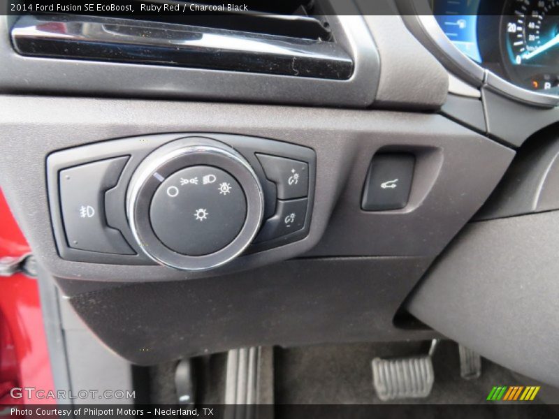 Ruby Red / Charcoal Black 2014 Ford Fusion SE EcoBoost