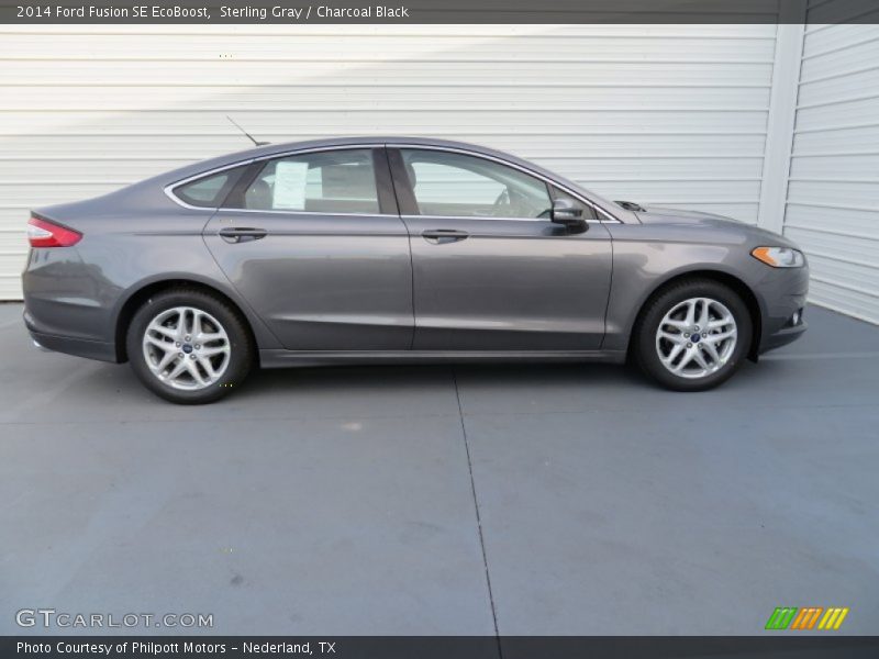 Sterling Gray / Charcoal Black 2014 Ford Fusion SE EcoBoost
