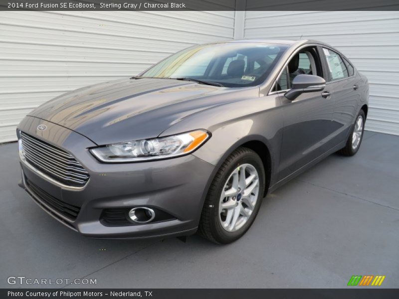 Sterling Gray / Charcoal Black 2014 Ford Fusion SE EcoBoost
