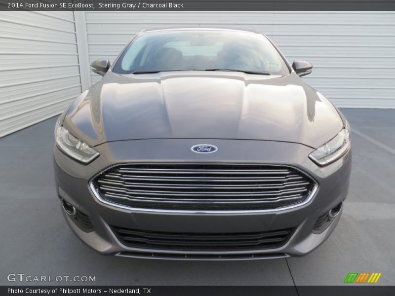 Sterling Gray / Charcoal Black 2014 Ford Fusion SE EcoBoost