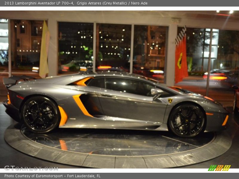 Grigio Antares (Grey Metallic) / Nero Ade 2013 Lamborghini Aventador LP 700-4