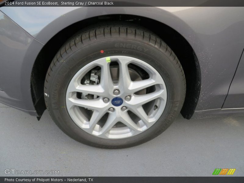 Sterling Gray / Charcoal Black 2014 Ford Fusion SE EcoBoost
