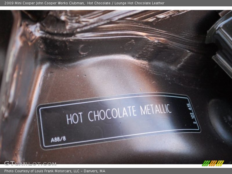 Hot Chocolate / Lounge Hot Chocolate Leather 2009 Mini Cooper John Cooper Works Clubman