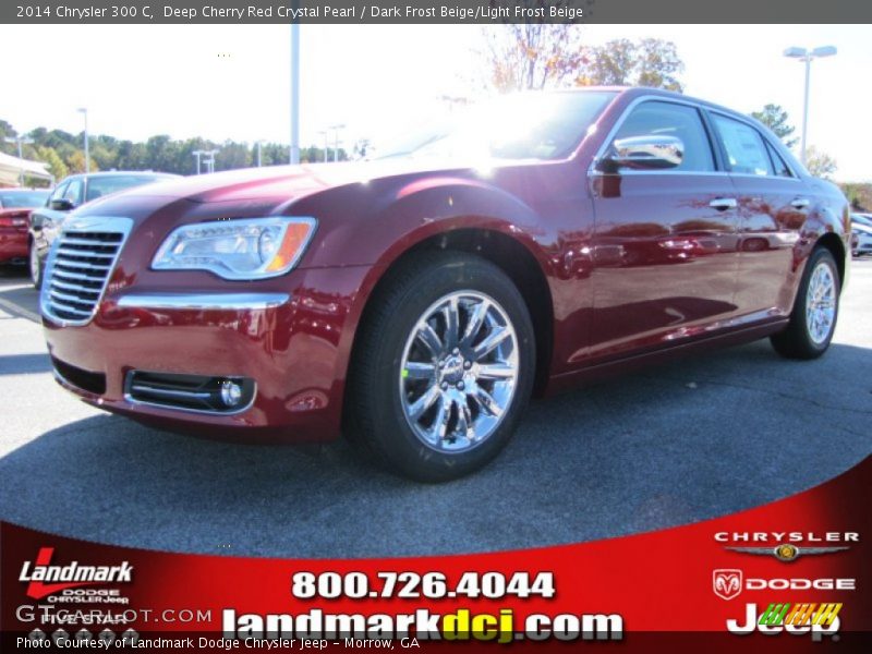 Deep Cherry Red Crystal Pearl / Dark Frost Beige/Light Frost Beige 2014 Chrysler 300 C