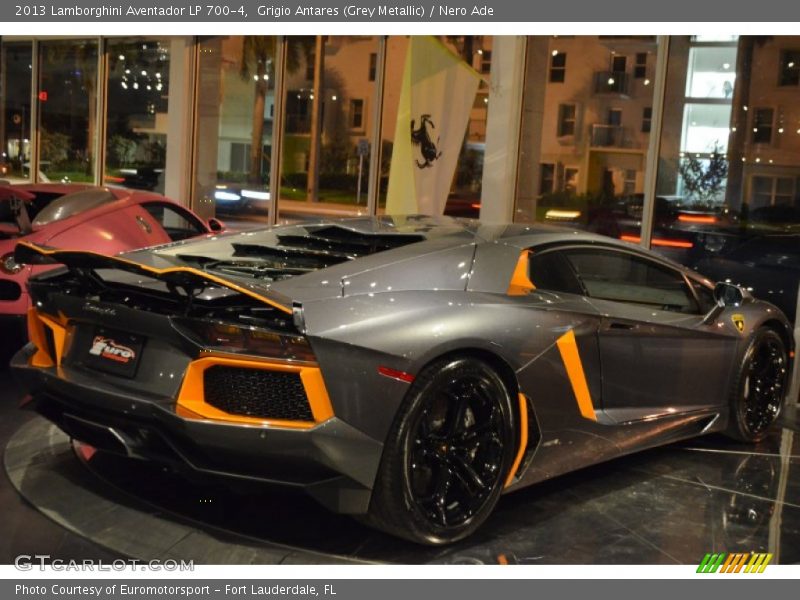 Grigio Antares (Grey Metallic) / Nero Ade 2013 Lamborghini Aventador LP 700-4