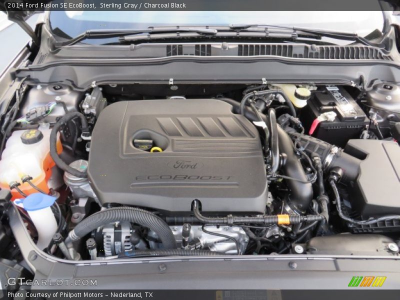 Sterling Gray / Charcoal Black 2014 Ford Fusion SE EcoBoost