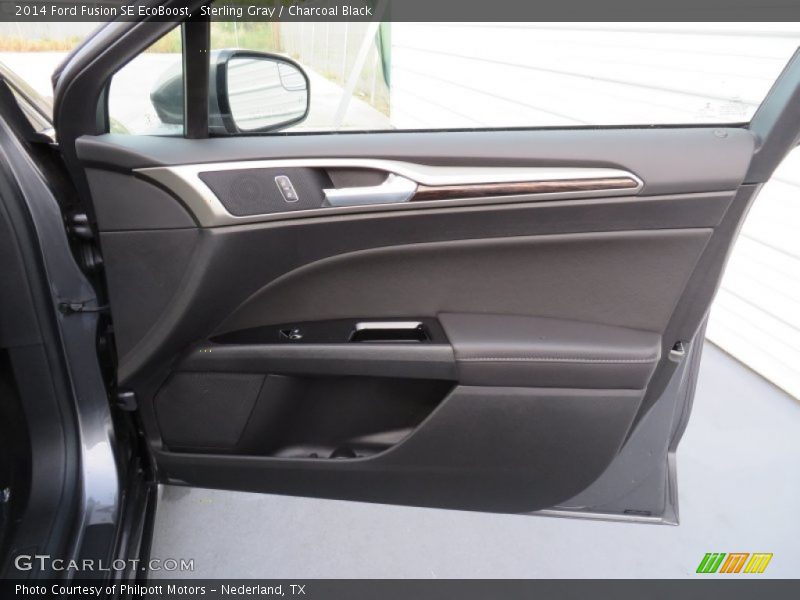 Sterling Gray / Charcoal Black 2014 Ford Fusion SE EcoBoost
