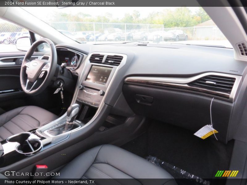 Sterling Gray / Charcoal Black 2014 Ford Fusion SE EcoBoost