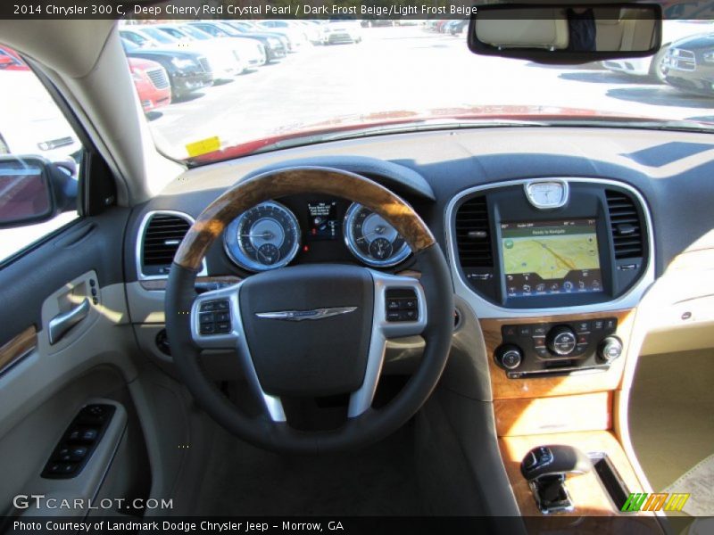 Deep Cherry Red Crystal Pearl / Dark Frost Beige/Light Frost Beige 2014 Chrysler 300 C