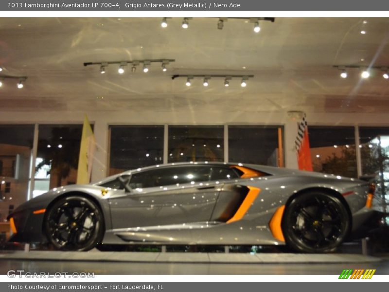 Grigio Antares (Grey Metallic) / Nero Ade 2013 Lamborghini Aventador LP 700-4