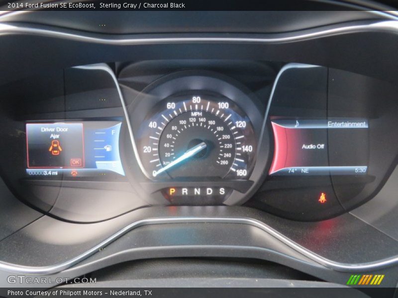 Sterling Gray / Charcoal Black 2014 Ford Fusion SE EcoBoost