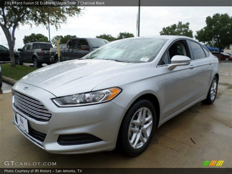 Ingot Silver / Charcoal Black 2014 Ford Fusion SE EcoBoost