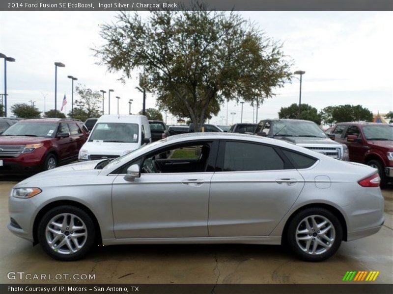 Ingot Silver / Charcoal Black 2014 Ford Fusion SE EcoBoost