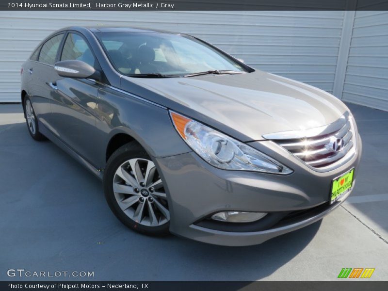 Harbor Gray Metallic / Gray 2014 Hyundai Sonata Limited