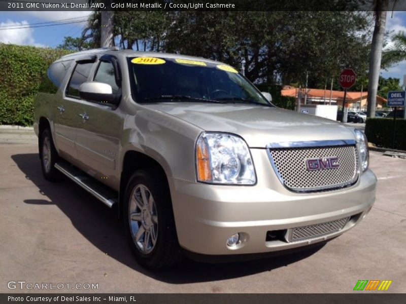 Gold Mist Metallic / Cocoa/Light Cashmere 2011 GMC Yukon XL Denali AWD