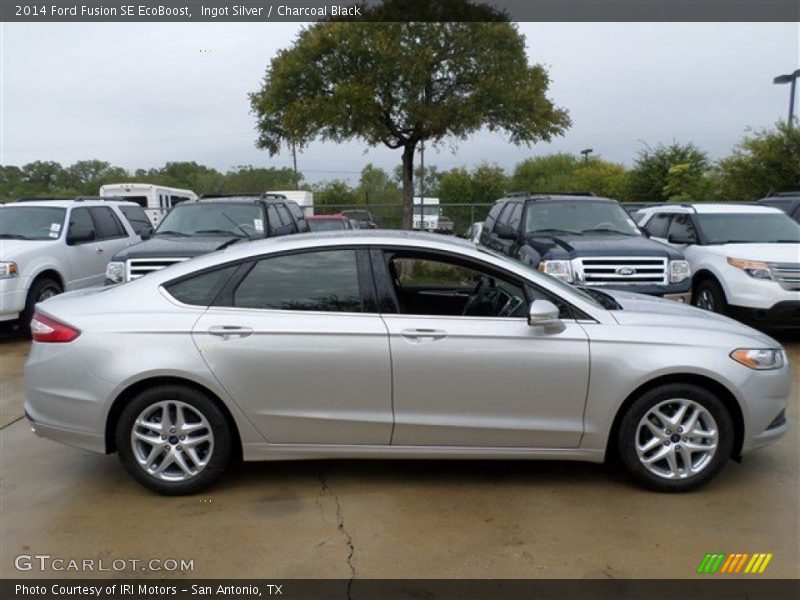Ingot Silver / Charcoal Black 2014 Ford Fusion SE EcoBoost