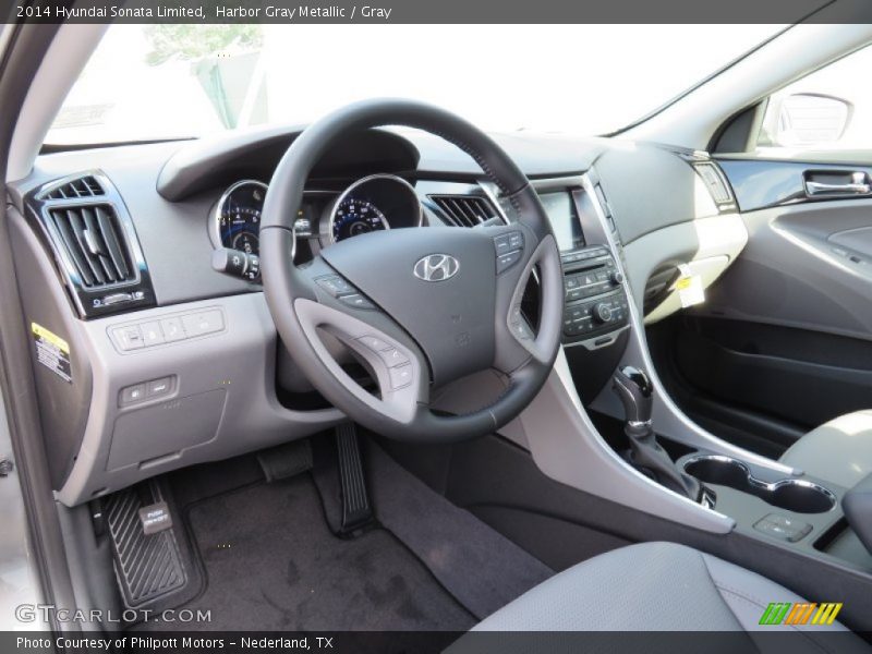 Harbor Gray Metallic / Gray 2014 Hyundai Sonata Limited