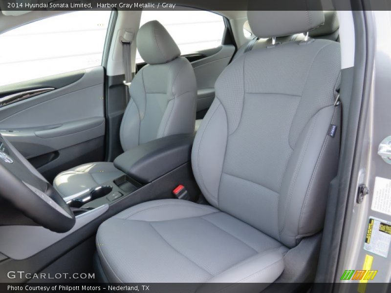 Harbor Gray Metallic / Gray 2014 Hyundai Sonata Limited