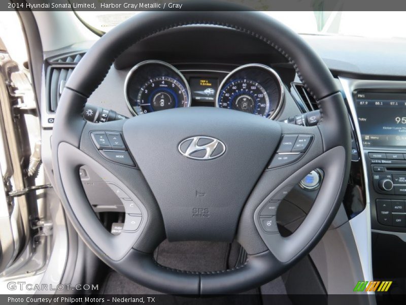 Harbor Gray Metallic / Gray 2014 Hyundai Sonata Limited