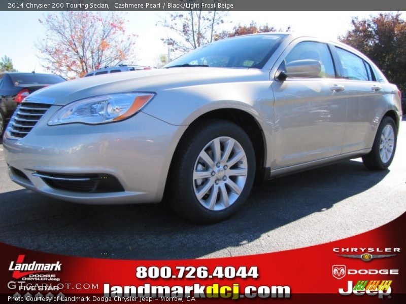 Cashmere Pearl / Black/Light Frost Beige 2014 Chrysler 200 Touring Sedan