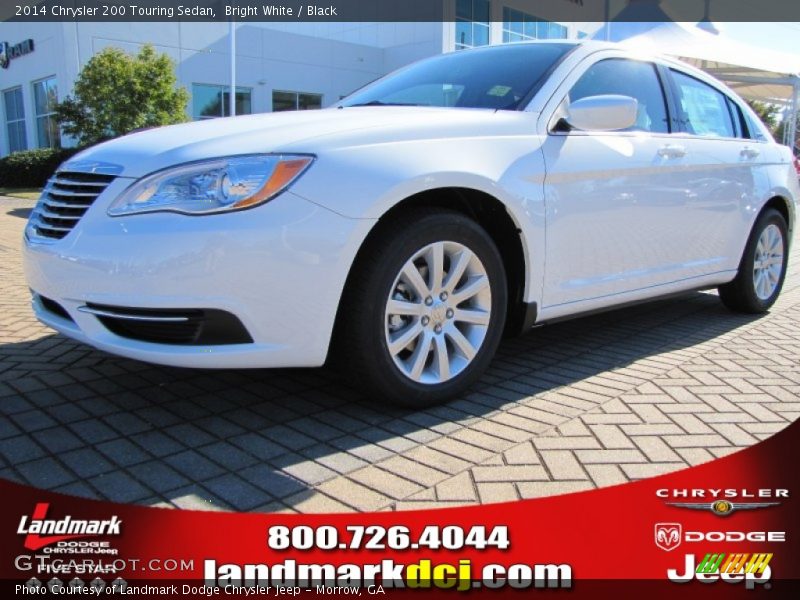Bright White / Black 2014 Chrysler 200 Touring Sedan