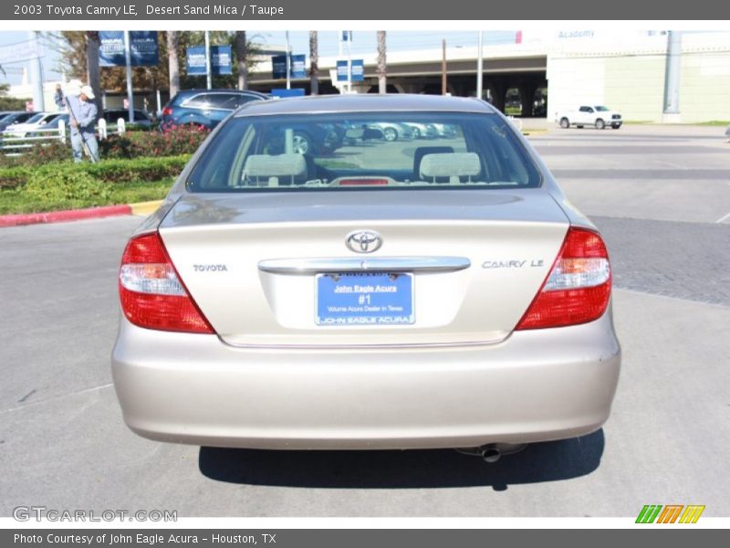 Desert Sand Mica / Taupe 2003 Toyota Camry LE