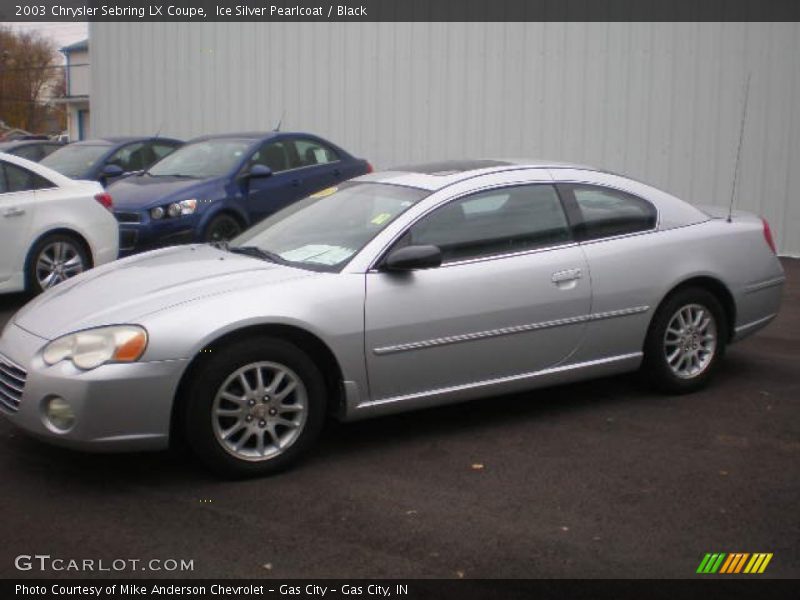 Ice Silver Pearlcoat / Black 2003 Chrysler Sebring LX Coupe