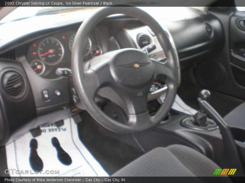 Ice Silver Pearlcoat / Black 2003 Chrysler Sebring LX Coupe
