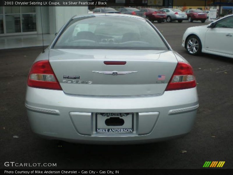 Ice Silver Pearlcoat / Black 2003 Chrysler Sebring LX Coupe
