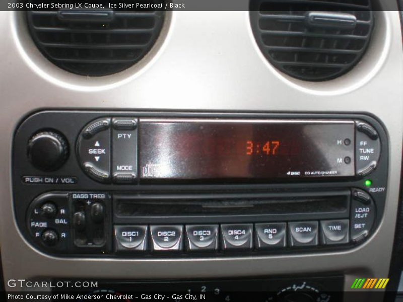 Ice Silver Pearlcoat / Black 2003 Chrysler Sebring LX Coupe