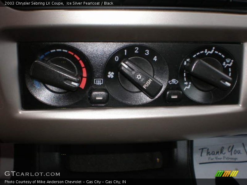 Ice Silver Pearlcoat / Black 2003 Chrysler Sebring LX Coupe