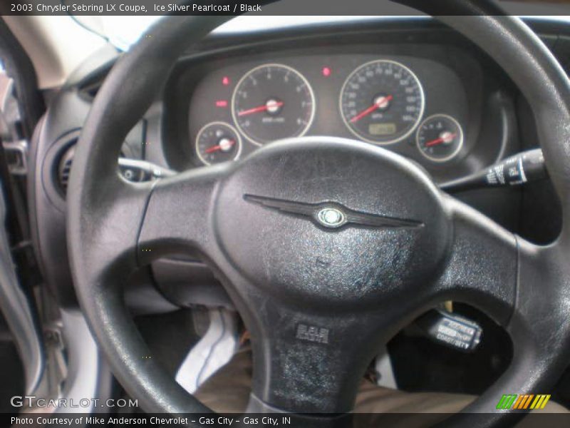 Ice Silver Pearlcoat / Black 2003 Chrysler Sebring LX Coupe