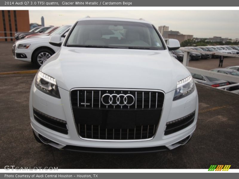 Glacier White Metallic / Cardamom Beige 2014 Audi Q7 3.0 TFSI quattro