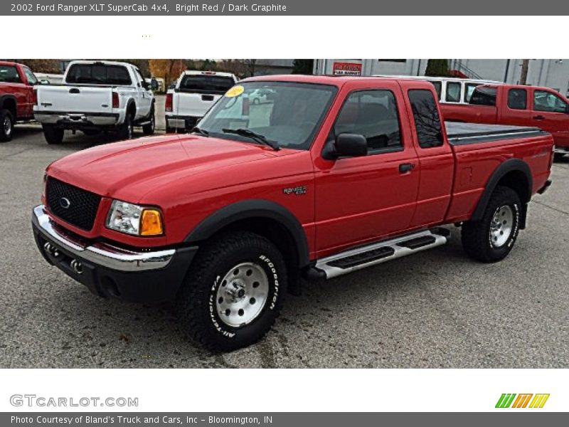 Bright Red / Dark Graphite 2002 Ford Ranger XLT SuperCab 4x4