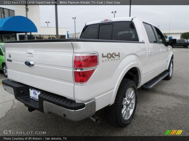 White Platinum Metallic Tri-Coat / Steel Gray 2013 Ford F150 Lariat SuperCrew 4x4