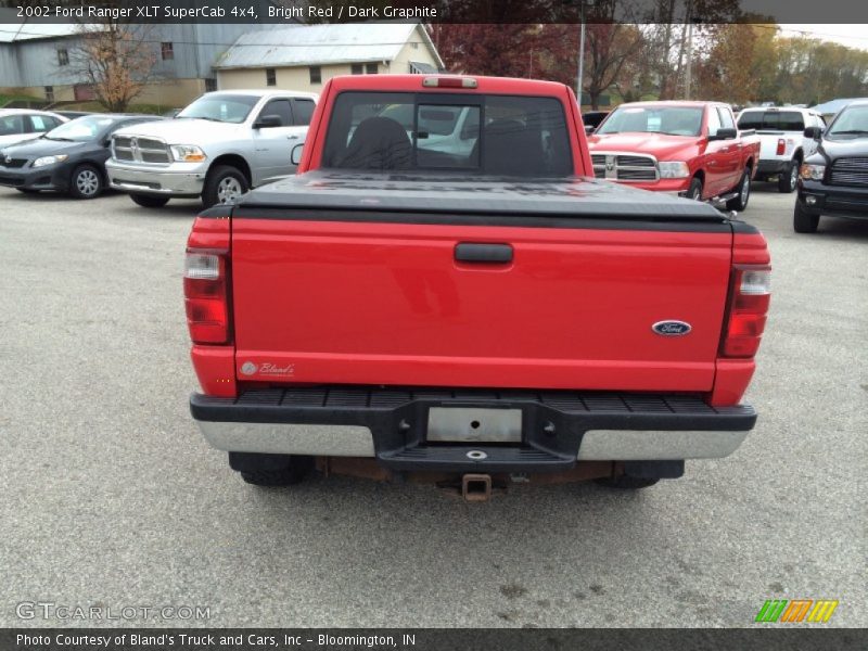 Bright Red / Dark Graphite 2002 Ford Ranger XLT SuperCab 4x4