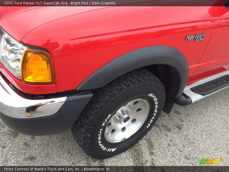 Bright Red / Dark Graphite 2002 Ford Ranger XLT SuperCab 4x4