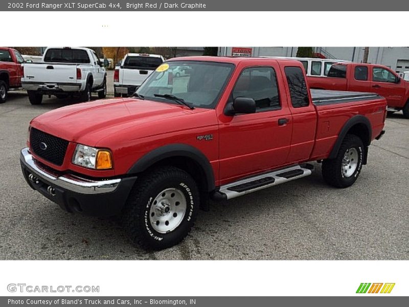 Bright Red / Dark Graphite 2002 Ford Ranger XLT SuperCab 4x4
