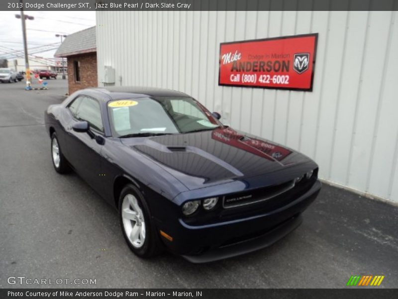 Jazz Blue Pearl / Dark Slate Gray 2013 Dodge Challenger SXT