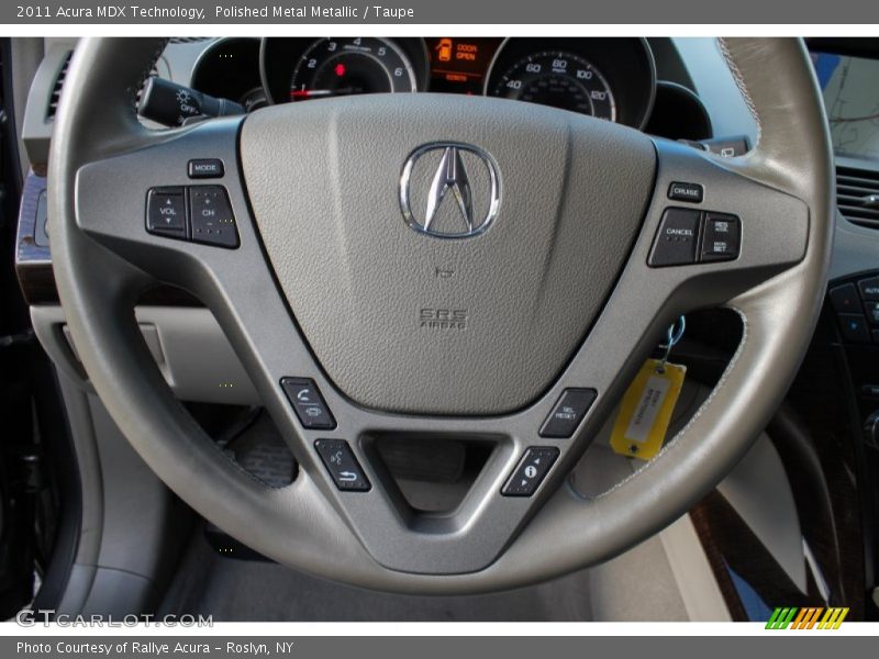 Polished Metal Metallic / Taupe 2011 Acura MDX Technology