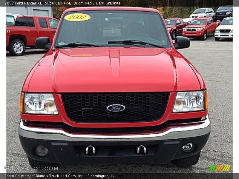 Bright Red / Dark Graphite 2002 Ford Ranger XLT SuperCab 4x4