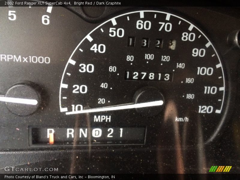Bright Red / Dark Graphite 2002 Ford Ranger XLT SuperCab 4x4